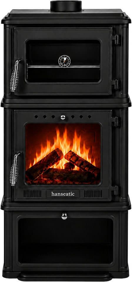 Hanseatic Kaminofen Minerva, 7,1 kW, Zeitbrand, Großer Feuerraum - Thumbnail 8
