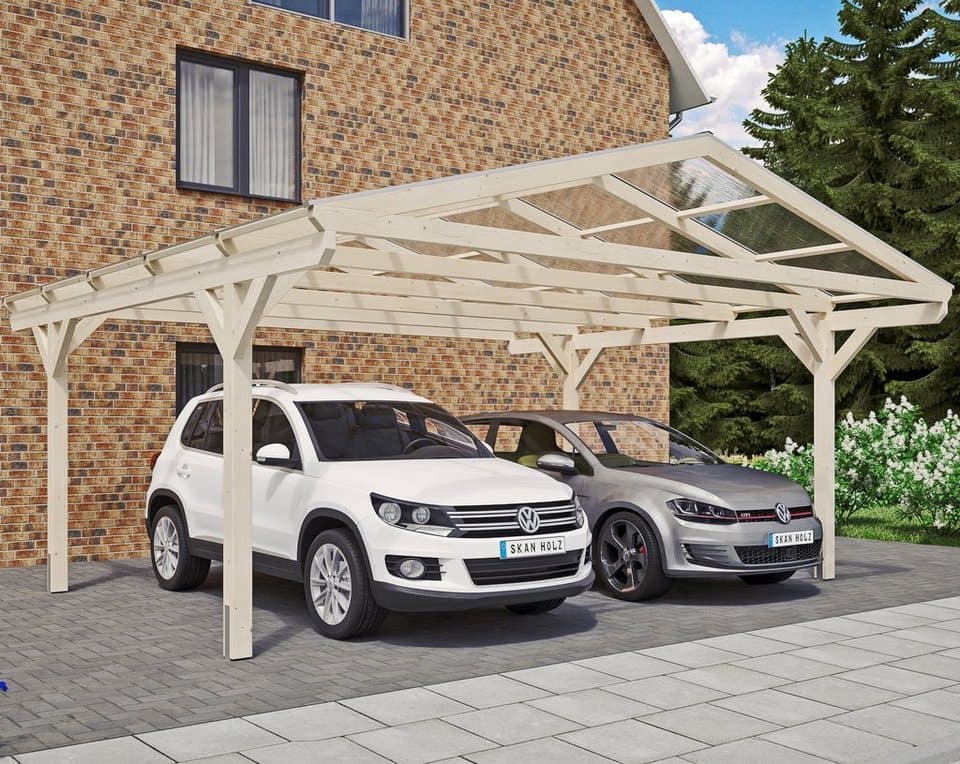 Skanholz Doppelcarport Westerwald, BxT: 570x541 cm, 220 cm Einfahrtshöhe - Bild 1