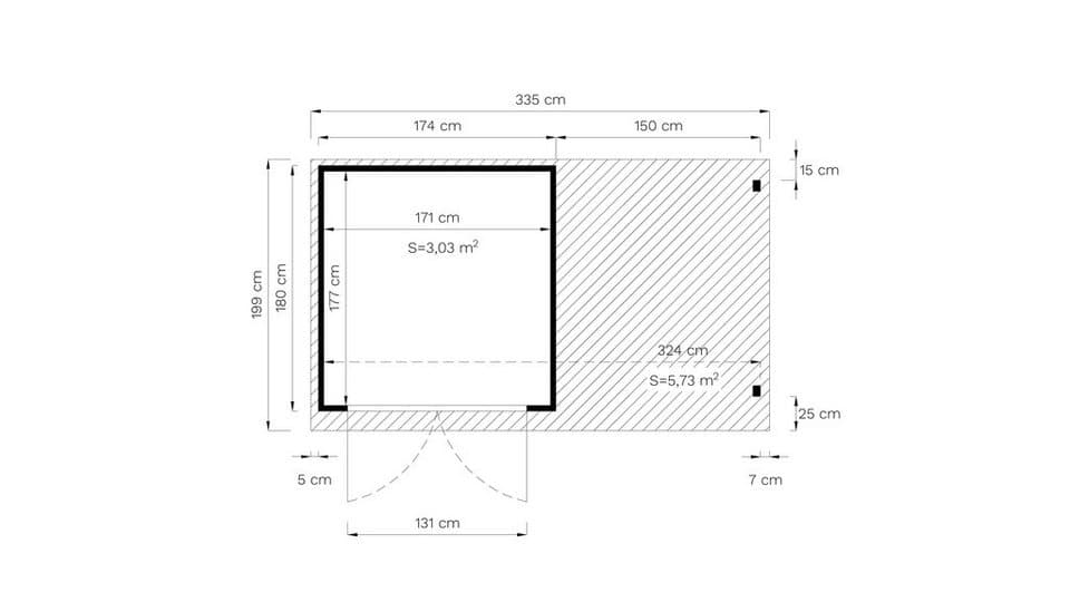 KONIFERA Gartenhaus Amrum 2, BxT: 340x199 cm, (Set), Inklusive Fussboden - Thumbnail 10