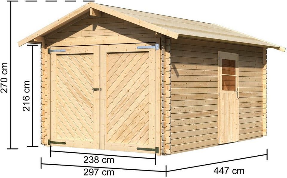 Karibu Garage Stephan, BxT: 338x489 cm, 193 cm Einfahrtshöhe - Thumbnail 7