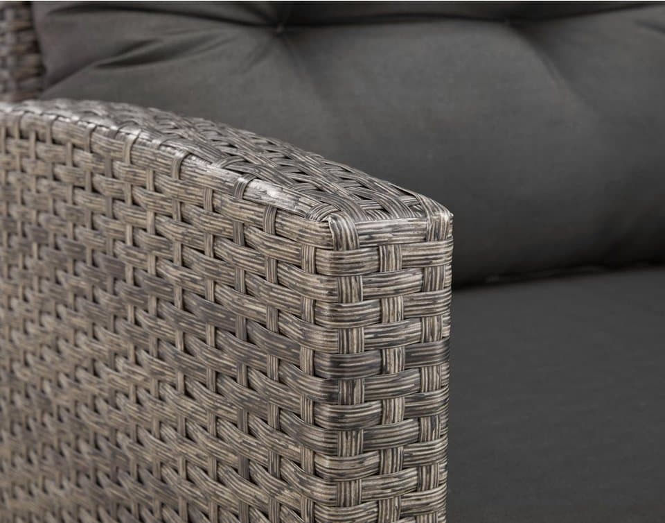 KONIFERA Gartenlounge-Set Keros Premium, (Set, 20-tlg., 2x 2er Sofa, 1x Ecke, 1x Sessel, 2x Hocker, 1x Tisch 145x75x67,5cm), Ecklounge, Polyrattan, Stahl, geeignet für 8 Personen, inkl. Auflagen - Thumbnail 21