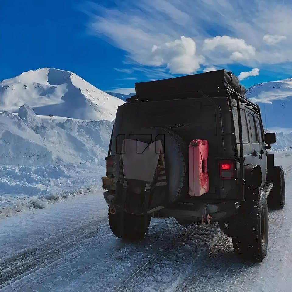 TZIpower Dachzelt Autodachzelt Softcase 2 Größen, bis zu 5 Personen Khaki/Grün Schwarz, Personen: 5 - Thumbnail 8