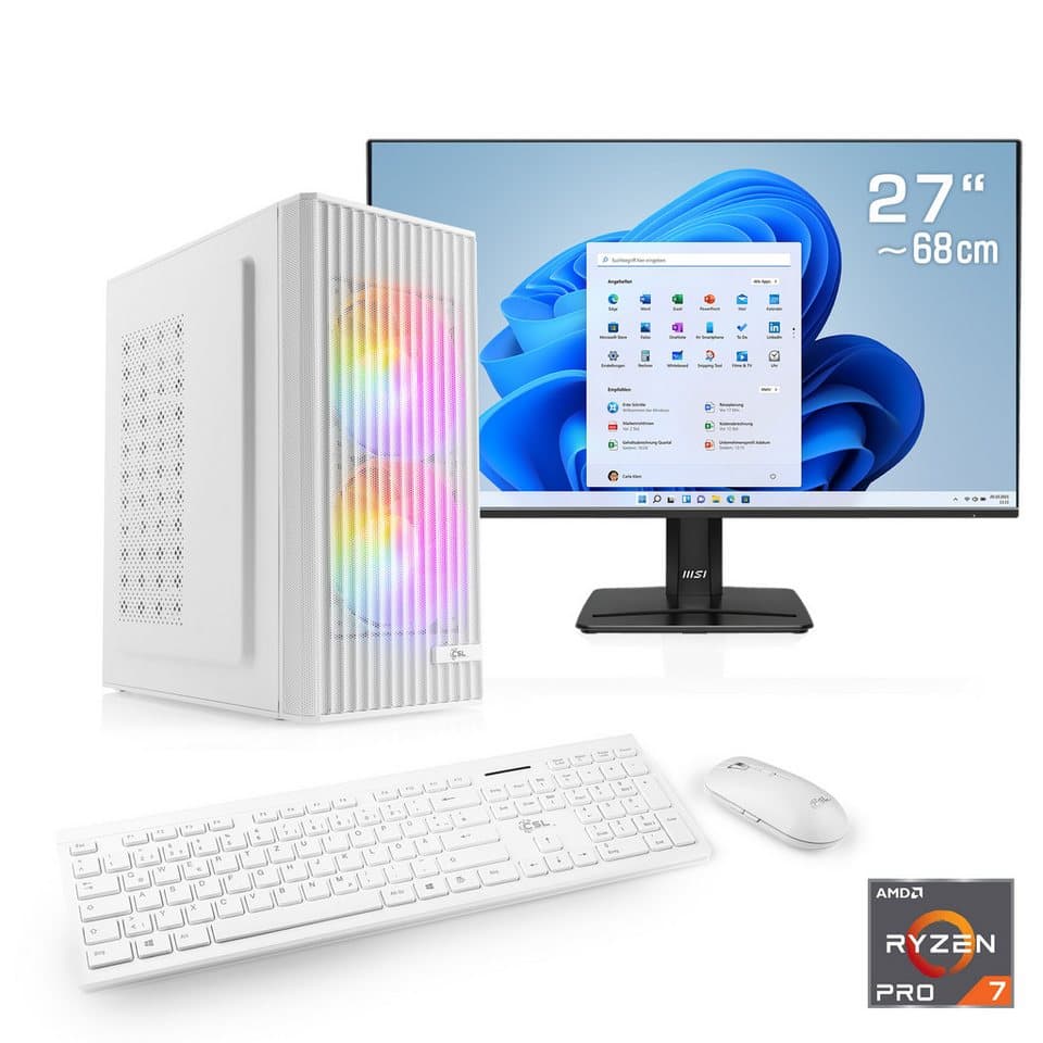 CSL Spectrum V25272 PC-Komplettsystem (27", AMD 5755G, Intel® Graphics, 4 Xe Cores, 32 GB RAM, 1000 GB SSD) - Bild 1