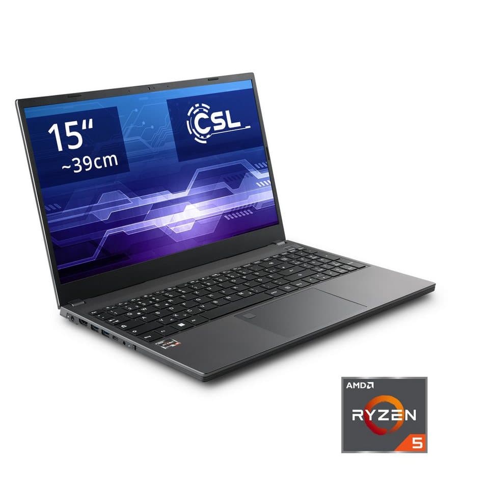 CSL R'Evolve C15 5500U / 64GB / 2000GB / Windows 11 Home Notebook (39,6 cm/15,6 Zoll, AMD Ryzen 5 5500U, Radeon Graphics, 64 GB, 2000 GB SSD) - Bild 1