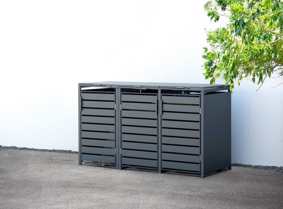 WESTMANN Mülltonnenbox Kubus, Platz für 3x240 L Mülltonnen - Thumbnail 2