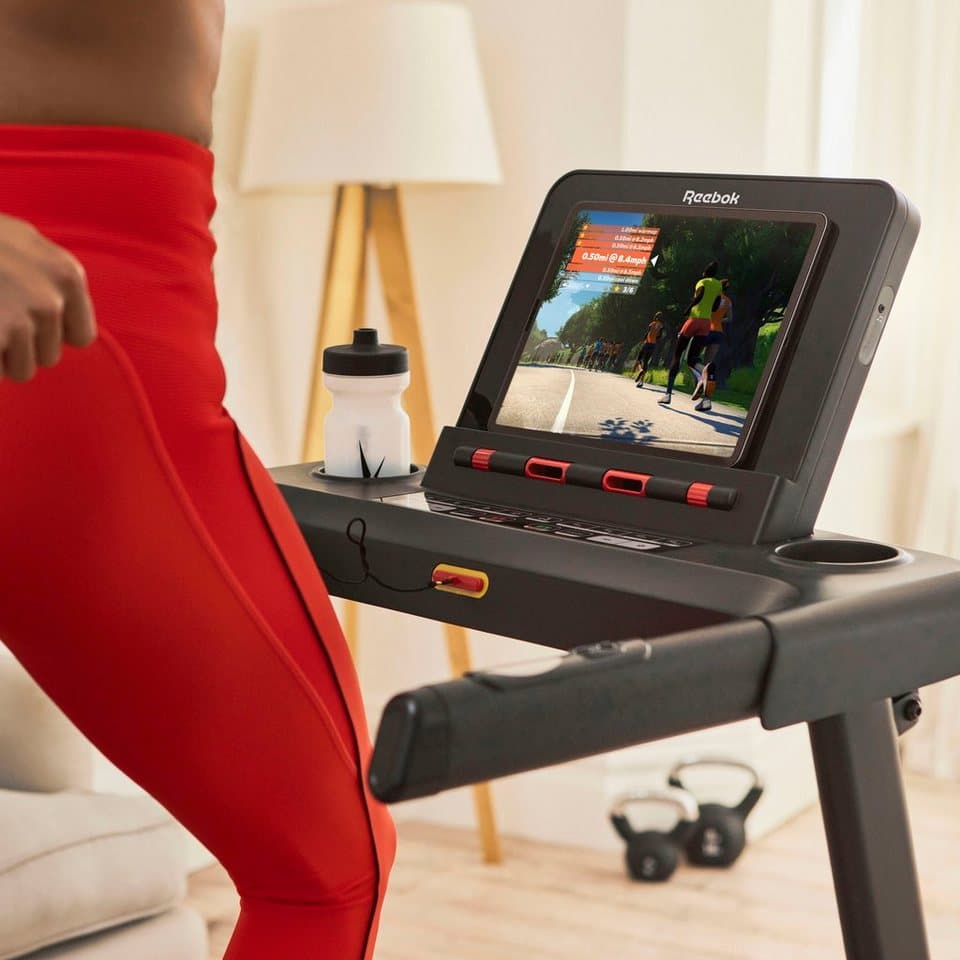 Reebok Laufband Jet 100z (mit LED-Display und eingebauten Handpulssensoren), bis max. 18 km/h, klappbar, mit Steigung, 110 kg max. Benutzergewicht - Thumbnail 6