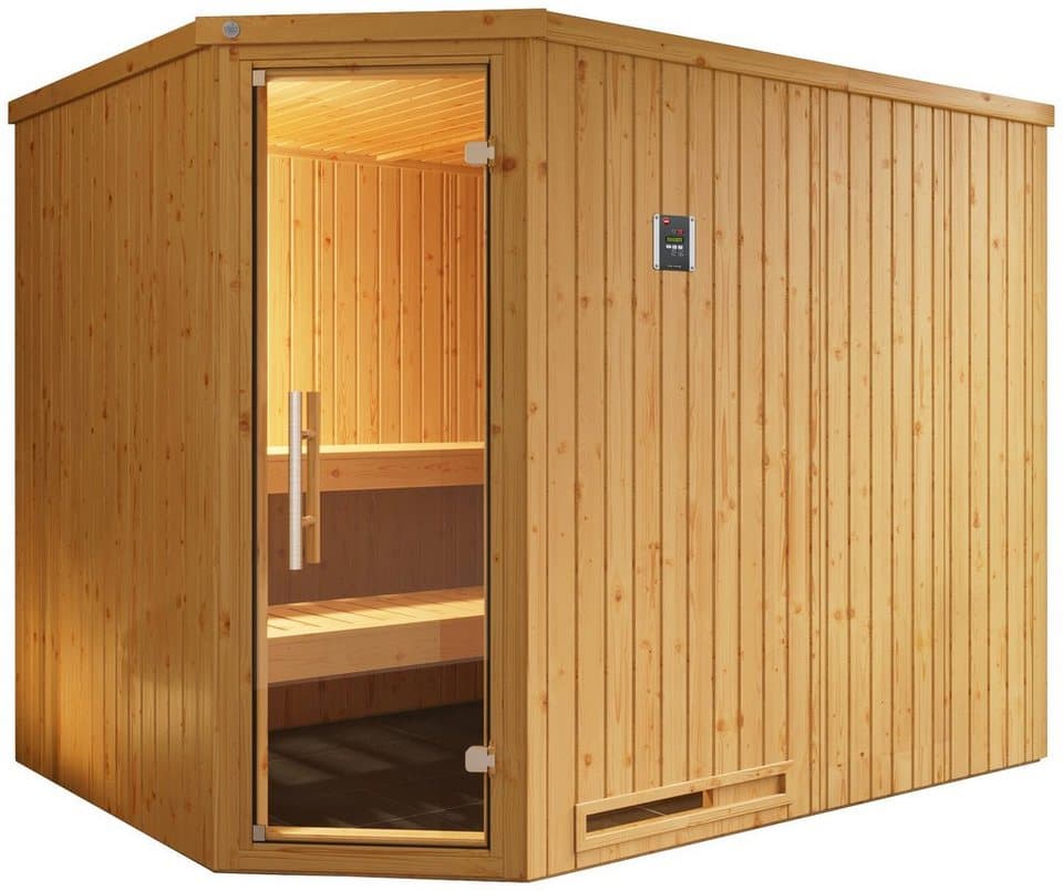 weka Sauna Varberg 4, BxTxH: 244 x 194 x 199 cm, 57 mm, ohne Ofen - Thumbnail 2