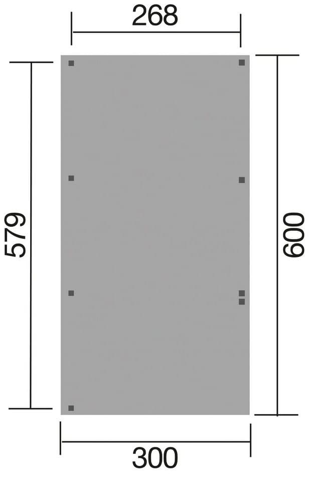 weka Einzelcarport 606 A Gr.2, BxT: 300x600 cm, 217,5 cm Einfahrtshöhe, mit Rundbogen wahlweise links- oder rechts montierbar - Thumbnail 4