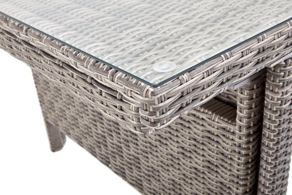KONIFERA Garten-Essgruppe Monaco, (Set, 31-tlg., 10x Sessel, 1xTisch 200-366x100x75,5cm, inkl. Auflagen, Polyrattan,Alu), Rückenlehne verstellbar, Tischplatte aus 5mm starkem Sicherheitsglas - Thumbnail 19