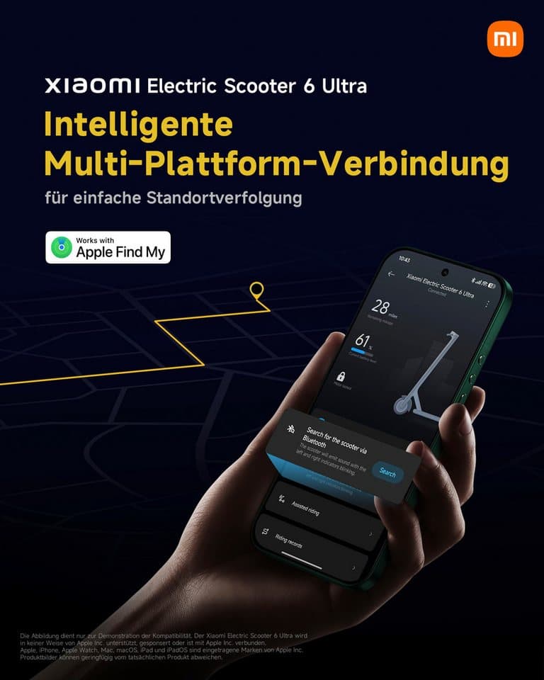 Xiaomi E-Scooter Electric Scooter 6 Ultra DE, 20 km/h - Thumbnail 3
