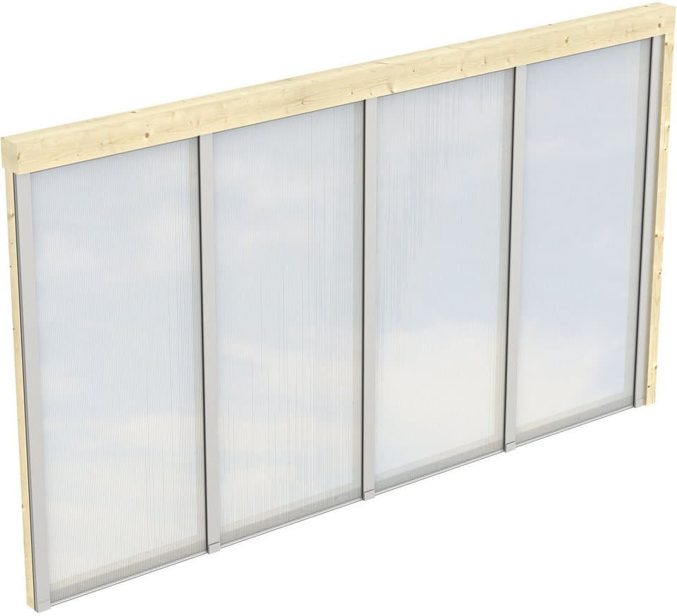 Skanholz Carport-Seitenwand, BxH:355x200 cm, m. Polycarbonat, Wandanbau - Bild 1