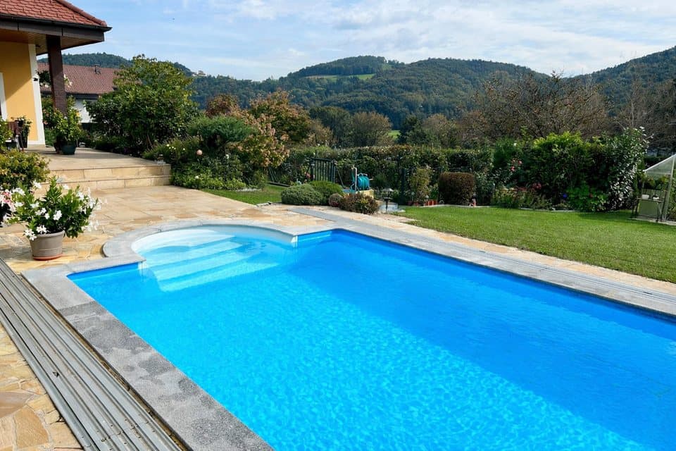 KWAD Rechteckpool mit Römertreppe (Set), 8x4, 7x3,5 oder 6x3m Höhe: 1,50m, mit Foliensack 0,6mm - Thumbnail 2