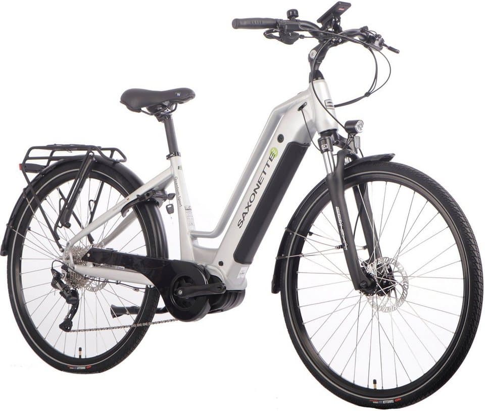 SAXONETTE E-Bike Trekkingrad Quantum Sport, 10 Gang Shimano, Kettenschaltung, Mittelmotor, 540 Wh, Pedelec, Elektrofahrrad für Damen u. Herren - Thumbnail 2