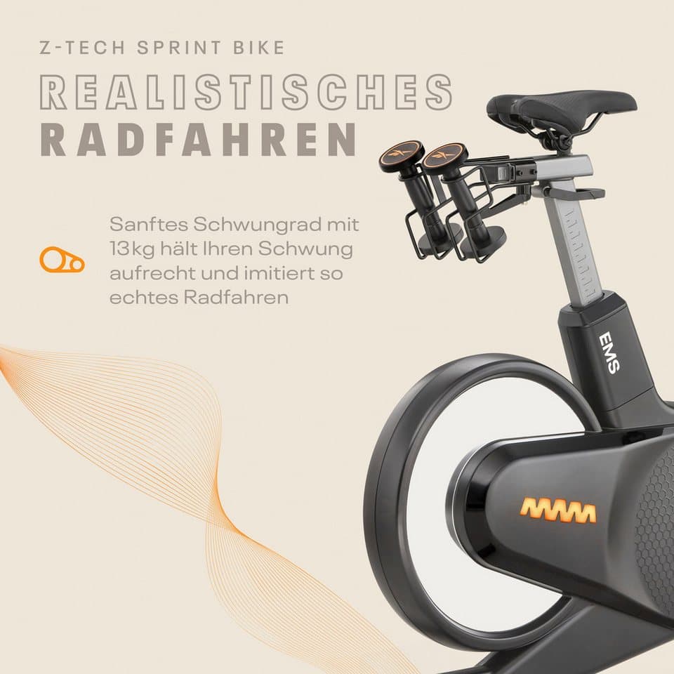 Reebok Speedbike Z-Tech Speedbike (mit Tablet-Halterung), 150 kg max. Benutzergewicht, Fahrrad, 50 Widerstandsstufen - Thumbnail 30