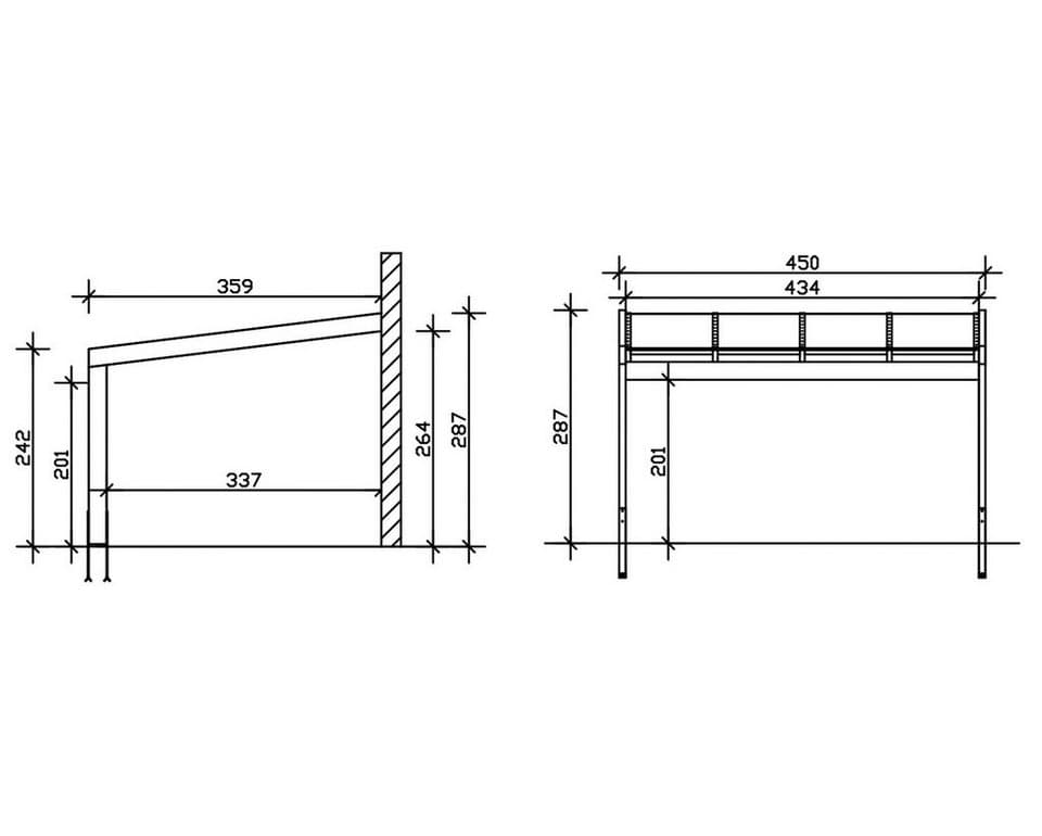 Skanholz Terrassendach Novara, BxT: 450x359 cm, Bedachung Doppelstegplatten, BxT: 450x359 cm - Thumbnail 3
