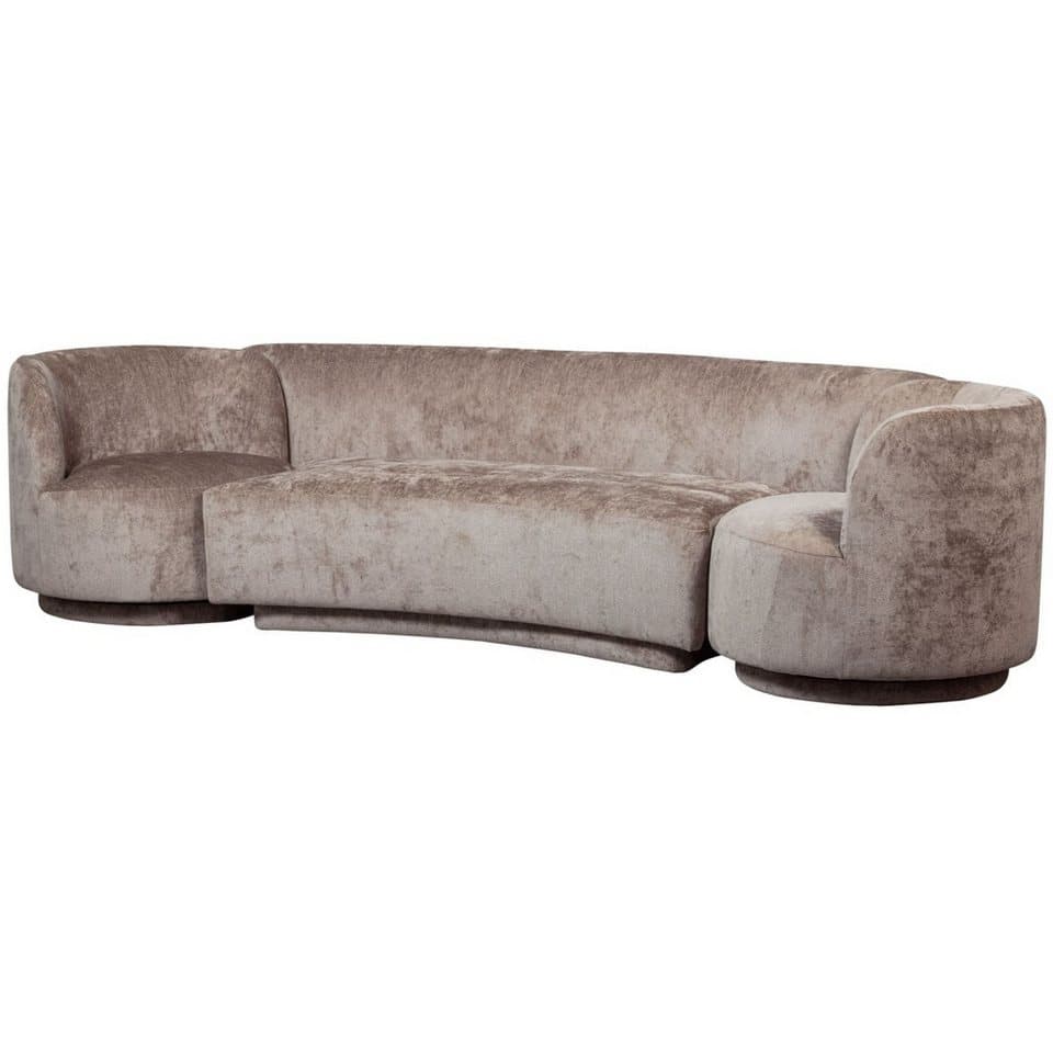 WOOOD Sofa Combi-Popular: Bank+Sessel, Taupe, Die Sessel sind drehbar - Thumbnail 4
