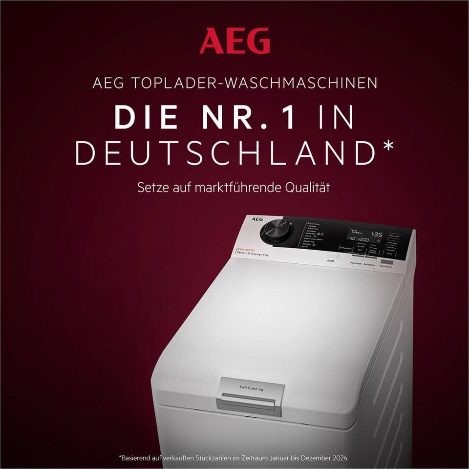 AEG Waschmaschine Toplader 8000 PowerCare® LTR8A80370, 6 kg, 1300 U/min, PowerClean: Vollständige Fleckenentfernung in 59 Min. bei nur 30 °C - Thumbnail 8