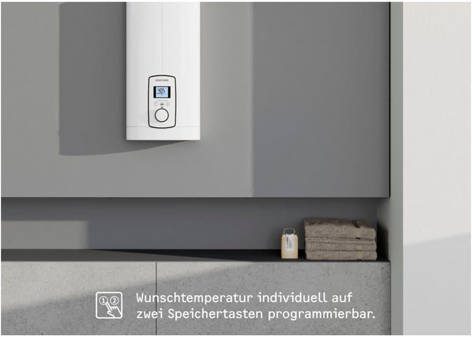 STIEBEL ELTRON Komfort-Durchlauferhitzer DEL 18/21/24 Plus, gradgenaue Temperaturwahl, elektronisch, min. 20 °C, max. 60 °C, 3i Technologie für konstante Warmwassertemperatur, LC-Display - Thumbnail 2