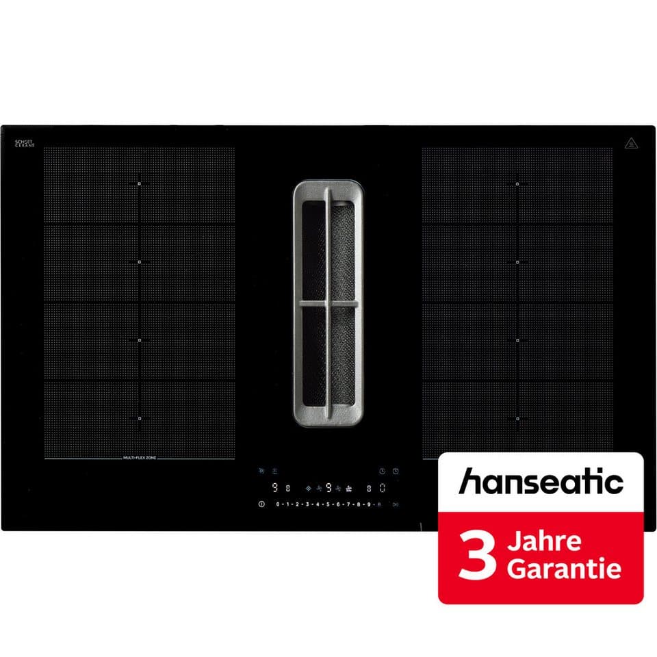 Hanseatic Kochfeld mit Dunstabzug HDI4B9074SB, inkl. 3 Jahre Herstellergarantie - Bild 1