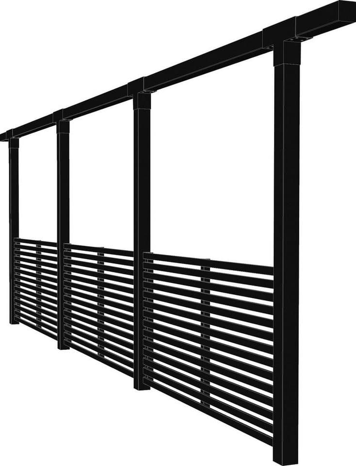 PLUS Pergola Cubic, BxTxH: 9x664x217 cm, 3 Module inkl. Tokyozäunen - Bild 1