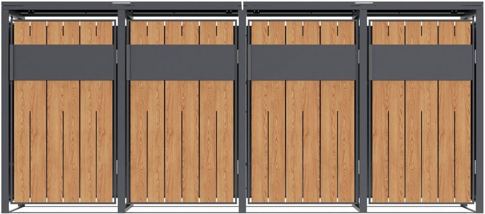 WESTMANN Mülltonnenbox Varius 4, BxTxH: 265x80x116 cm, für 4x240 L Mülltonnen - Thumbnail 3