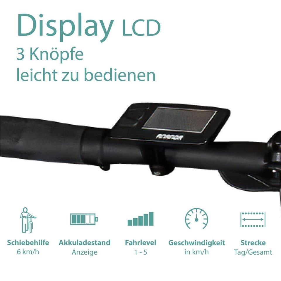 Tretwerk E-Bike Faltrad Akimbo Plus, 7 Gang Shimano Tourney Schaltwerk, Kettenschaltung, Heckmotor, 345 Wh, Pedelec, Elektrofahrrad für Damen und Herren - Thumbnail 4