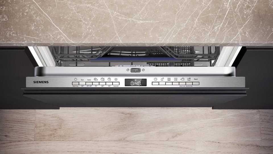 SIEMENS vollintegrierbarer Geschirrspüler iQ300 SN63EX28AE, 13 Maßgedecke, Made in Germany, flexible Körbe & Schubladen, Spülturbo varioSpeed - Thumbnail 4