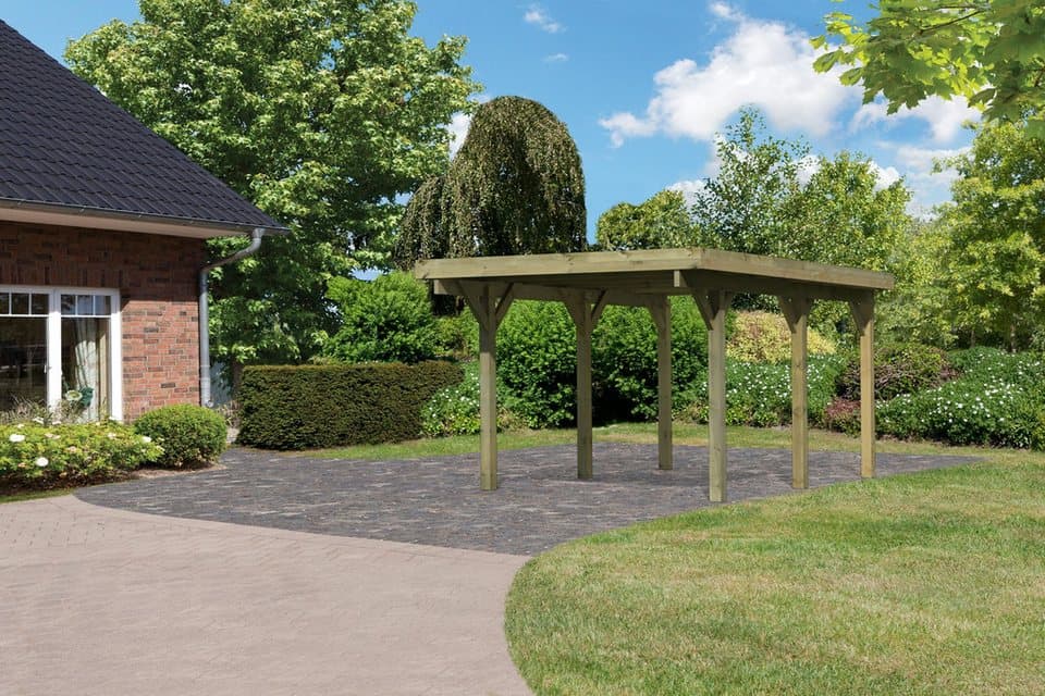 Karibu Einzelcarport Classic 1, BxT: 318x480 cm, 206 cm Einfahrtshöhe - Thumbnail 2