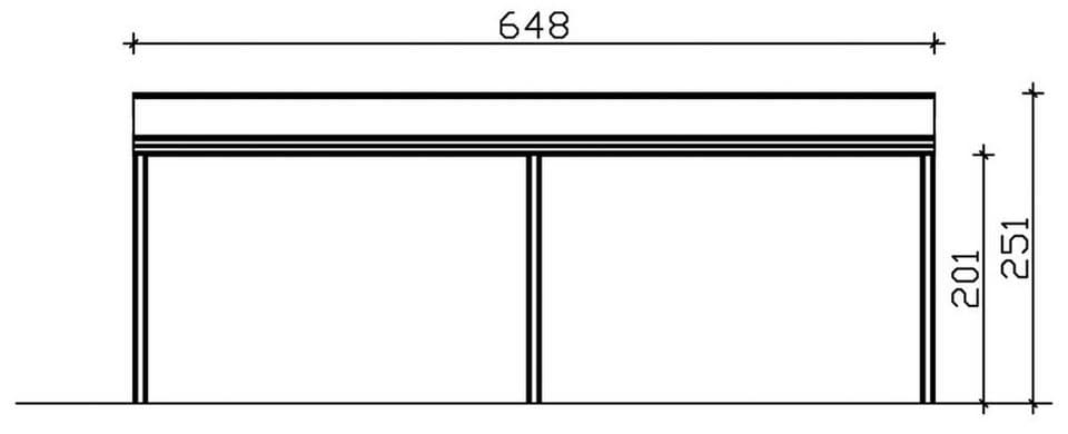 Skanholz Terrassendach Garda, Bedachung Doppelstegplatten, BxT: 648x257 - Thumbnail 10