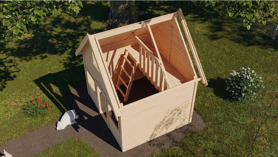 KONIFERA Spielhaus Kuno, Fichte, BxTxH: 213x183x253 cm - Thumbnail 4
