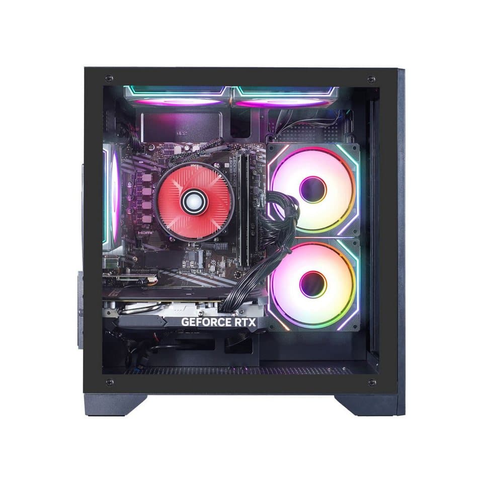 GAMEMAX MegaDeal Infinity Mini BK 2700 Ryzen 7 5700X RTX 5060Ti 16GB 1TB SSD Gaming-PC-Komplettsystem (32", AMD Ryzen 7 5700X, RTX 5060 Ti, 16 GB RAM, 1000 GB SSD, Windows 11 + MSI MAG 32C6X Curved Monitor, 80cm (32) - Thumbnail 6