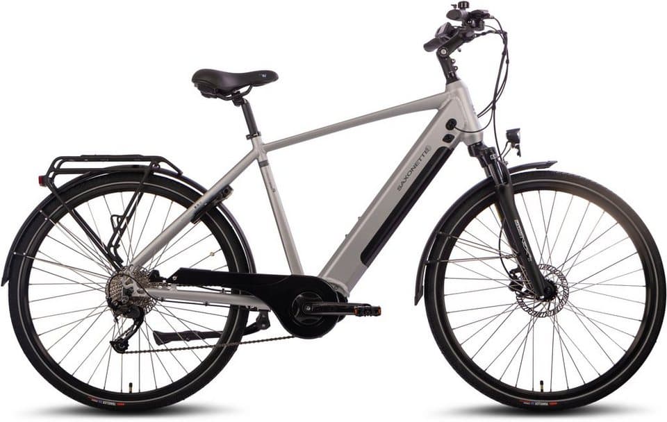 SAXONETTE E-Bike Trekkingrad Saxonette Deluxe Sport (Diamant), 9 Gang Shimano Alivio Schaltwerk, Kettenschaltung, Mittelmotor, 418 Wh, Pedelec, Elektrofahrrad für Damen u. Herren - Bild 1