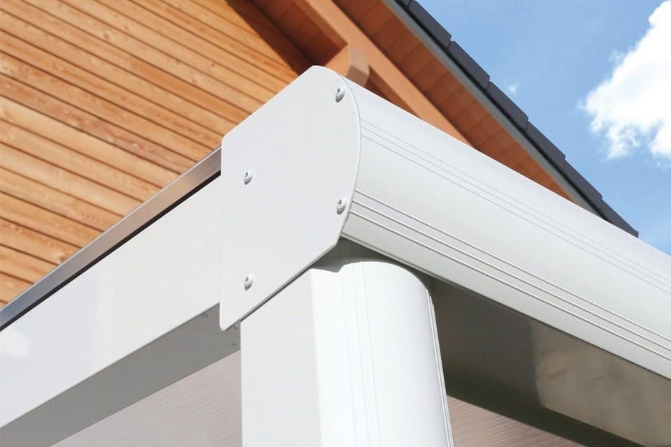 Skanholz Terrassendach Genua, BxT: 434x257 cm, Bedachung Doppelstegplatten, 434 cm Breite, verschiedene Tiefe - Thumbnail 6
