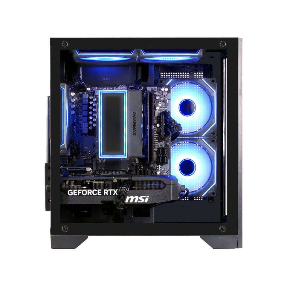 GAMEMAX MegaDeal Infinity Mini 2633 Ryzen 5 7500F RTX 5060Ti 32GB DDR5 1TB SSD PC-Komplettsystem (32", AMD Ryzen 5 7500F, RTX 5060 Ti, 32 GB RAM, 1000 GB SSD, Windows 11, DDR5 RAM + MSI MAG 32C6 Curved Monitor, 80cm (32) - Thumbnail 6