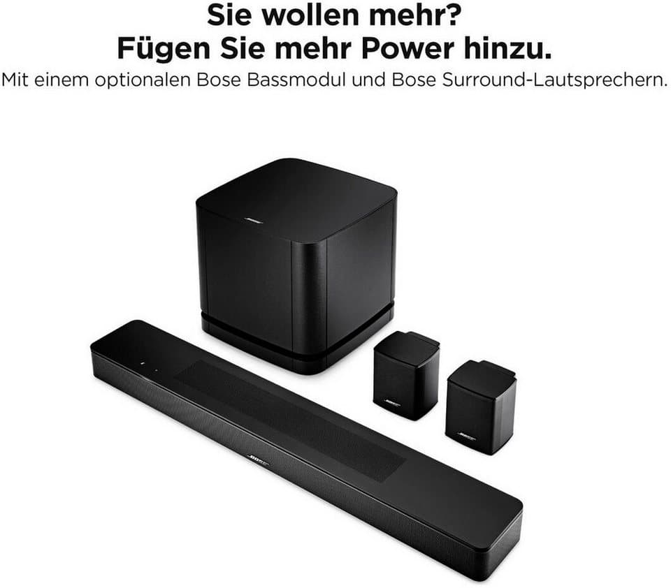 Bose Set: Smart Soundbar+Bass 500+Rear Speaker Soundbar Stereo (Bluetooth, WLAN, 40 W) - Thumbnail 3