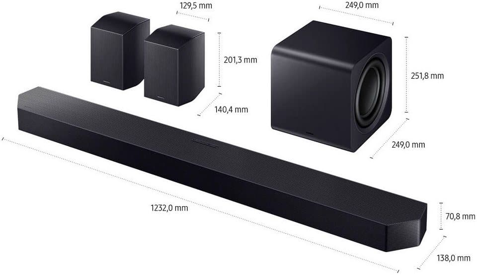 Samsung HW-Q995GF Q-Soundbar Soundbar 11.1.4 (Bluetooth, WLAN (WiFi), 40 W, 11.1.4-Kanal Subwoofer & Rücklautsprecher, Kabellos Dolby Atmos, DTS:X) - Thumbnail 11