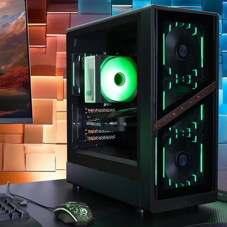 GAMEMAX GigaDeal AERIS GB 2805 AMD Ryzen 7 5700X 32GB 1TB SSD RTX 5070 Gaming-PC-Komplettsystem (32", AMD Ryzen 7 5700X, RTX 5070, 32 GB RAM, 1000 GB SSD, Windows 11 + Gigabyte GS32QCA LED-Monitor Curved, 80 cm 32) - Thumbnail 11