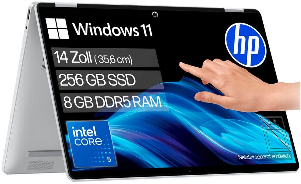HP OmniBook 5 Flip 14-fp0250ngx Convertible Notebook (35,56 cm/14 Zoll, Intel Core 5 120U, Intel Graphics, 8 GB, 256 GB SSD)