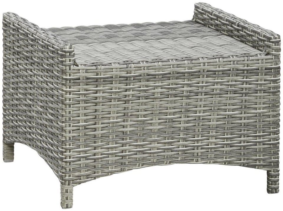 KONIFERA Garten-Essgruppe Monaco, (Set, 16-tlg., 1x2er Sofa, 2x Sessel, 2x Hocker, 1x Tisch 120x70x66cm, inkl. Auflagen), Polyrattan, Aluminium, Rückenlehne verstellbar, Grau - Thumbnail 14