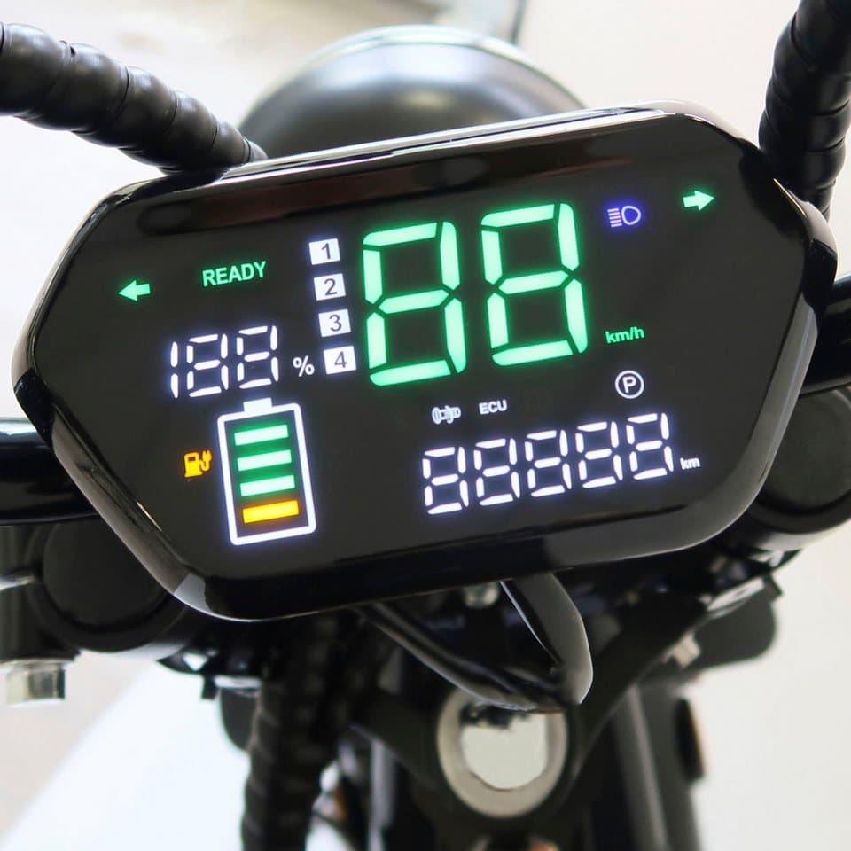 Rolektro E-Motorroller E-Chopper 45, 60V-25,6Ah Lithium-Akku, 3000 Watt, 3500 W, 45 km/h, bis zu 54 km Reichweite, mit USB-Anschluss und integr. Alarmanlage - Thumbnail 15