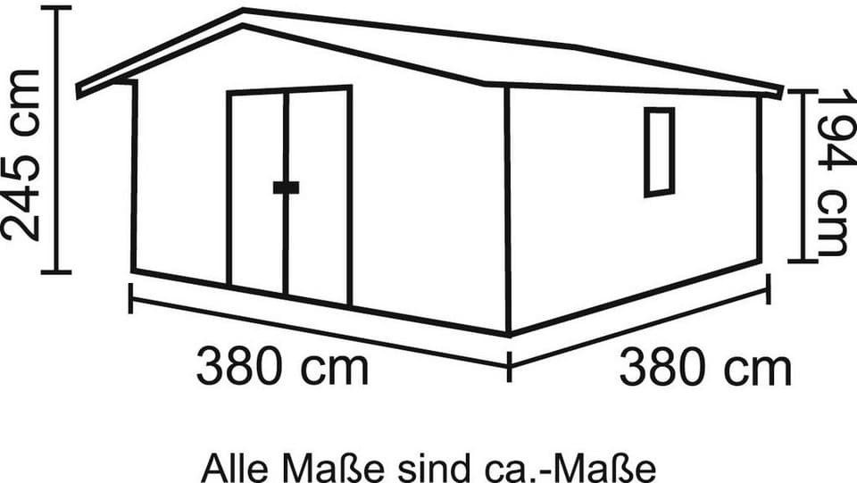 KONIFERA Gartenhaus Nienstedten 2, BxT: 396x396 cm, in 3 Varianten - Thumbnail 2