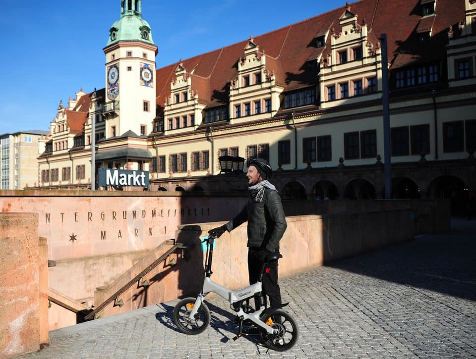 SachsenRAD E-Bike Faltrad F12, 1 Gang Shimano keine Schaltwerk, ohne Schaltung, Heckmotor, 190 Wh, LCD-Steuerdisplay, Fahrmodus Pedelec,  LED-Frontlicht, LED Rücklicht - Thumbnail 7