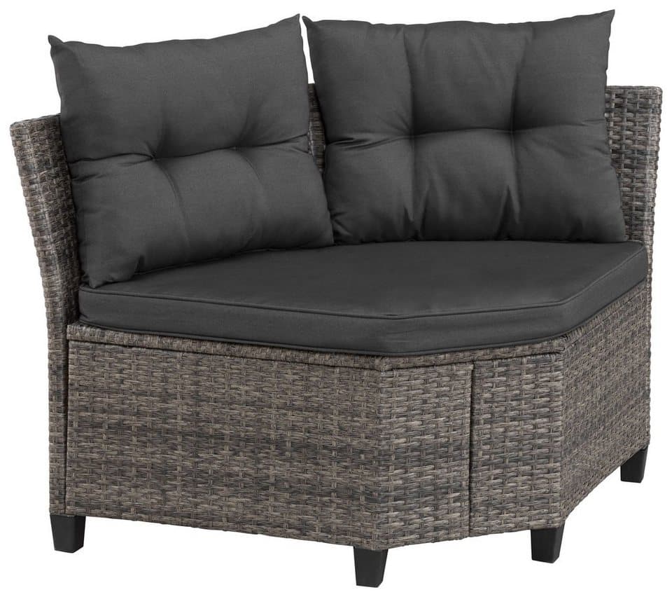 KONIFERA Gartenlounge-Set Keros Premium, (Set, 20-tlg., 2x 2er Sofa, 1x Ecke, 1x Sessel, 2x Hocker, 1x Tisch 145x75x67,5cm), Ecklounge, Polyrattan, Stahl, geeignet für 8 Personen, inkl. Auflagen - Thumbnail 11