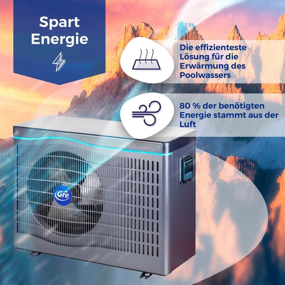 Gre Pool-Wärmepumpe HPGIC75 (Set, 1 tlg), Inverter Wärmepumpe, Für Pools bis zu 75 m³ - Thumbnail 13