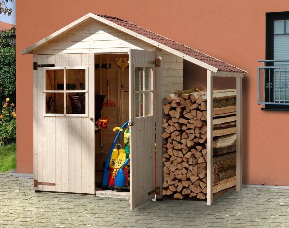 weka Garten-Geräteschrank Gr. 2, BxT: 245x105 cm, BxTxH: 245x105x216 cm, mit Schleppdach - Thumbnail 2