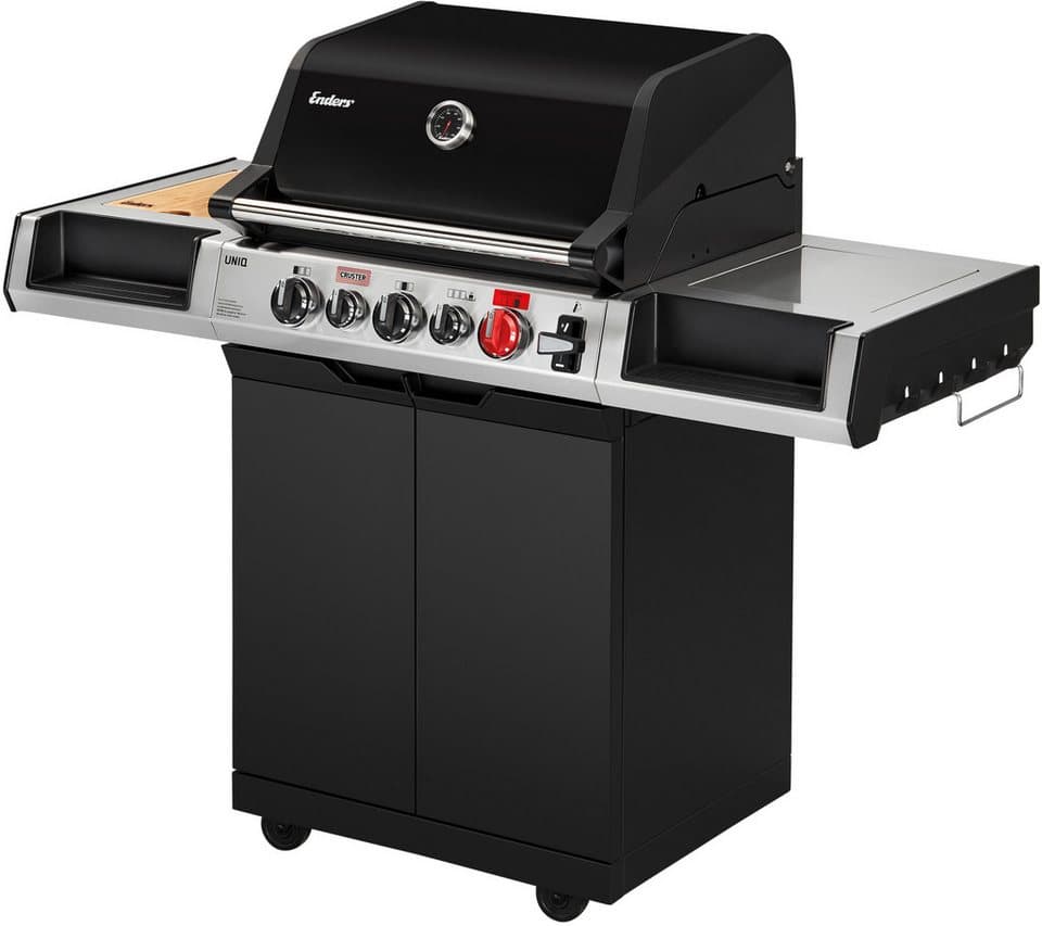 Enders® Gasgrill UNIQ 3 IK CRUSTER, Keramikbrenner sorgt für 800°C Infrarot-Oberhitze im Grill