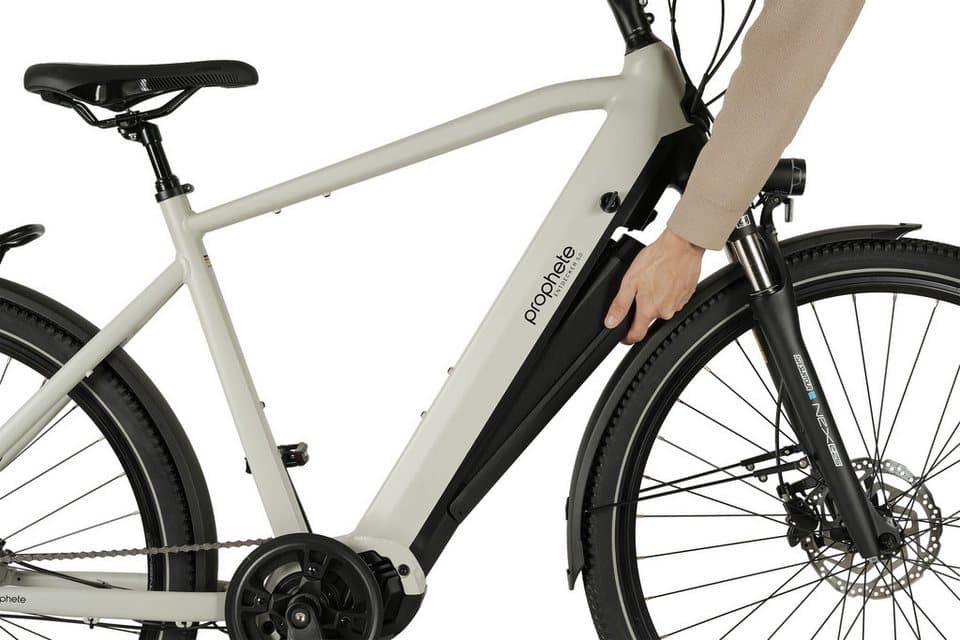 Prophete E-Bike Trekkingrad Entdecker 5.0, 10 Gang Shimano Deore Schaltwerk, Kettenschaltung, Mittelmotor, 800 Wh, Pedelec, Elektrofahrrad für Herren - Thumbnail 4