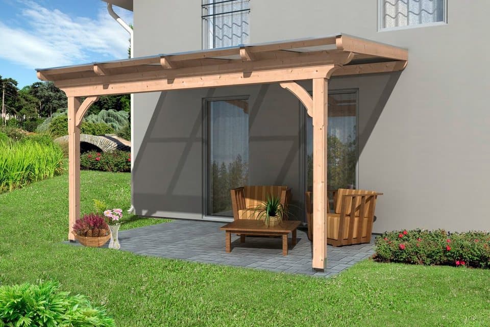 Skanholz Terrassendach Ravenna, BxT: 434x250 cm, Bedachung Doppelstegplatten, 434 cm Breite, verschiedene Tiefen - Thumbnail 7