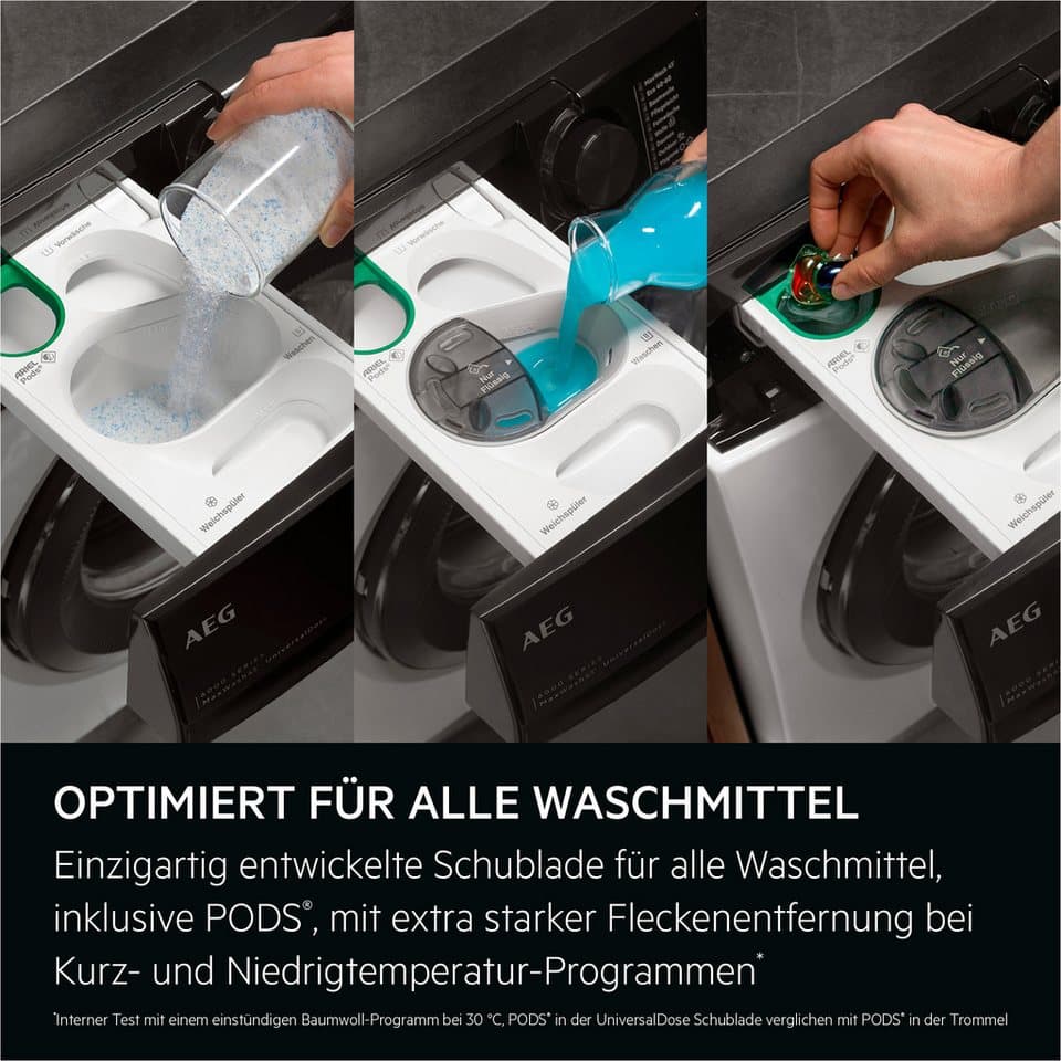 AEG Waschtrockner 7000 ProSteam® LWR7E70610, 11 kg, 7 kg, 1600 U/min, UniversalDose: löst PODS®/Caps 60 % schneller auf für beste Reingung - Thumbnail 5