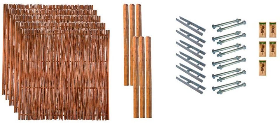 Tetzner & Jentzsch Geflechtzaun Portland 3, (Set), 5 Elemente, LxH: 954x180 cm